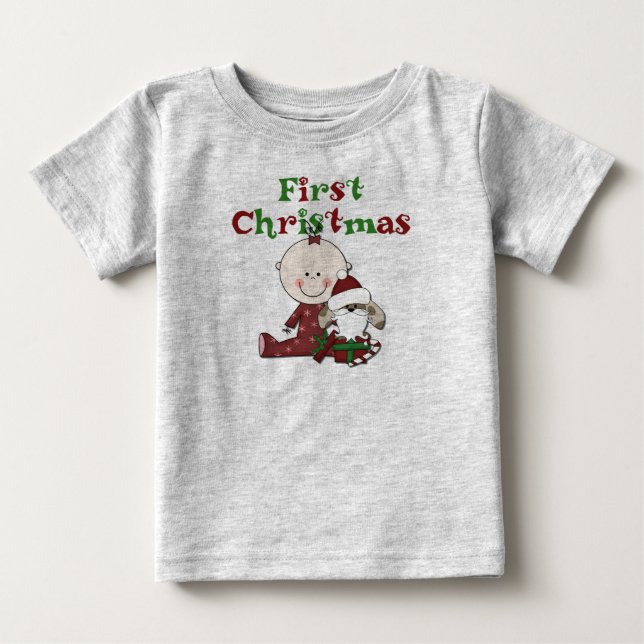 T-shirts Baby and Père Noël Dog (Devant)