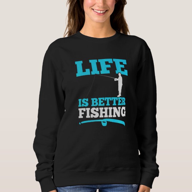 T-Shirts "Besseres Leben" Angeln Hobby Vater Gra (Vorderseite)