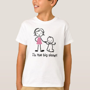 T-shirts Big Sister Stick Figures pour filles