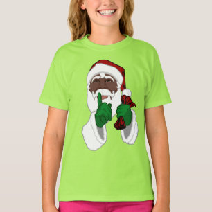 T-shirts Black Père Noël de la fille Père Noël d'A