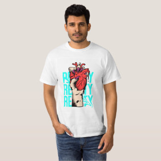 T-shirts blancs à manches longues avec motif 3D en