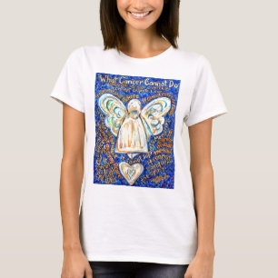 T-shirts Blue and Gold Cancer Angel