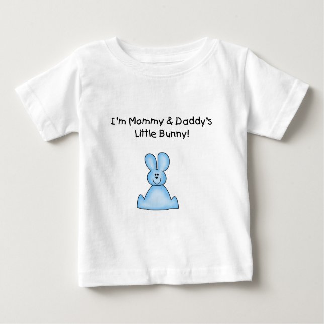 T-shirts Blue Mommy et Daddy's Little Bunny (Devant)