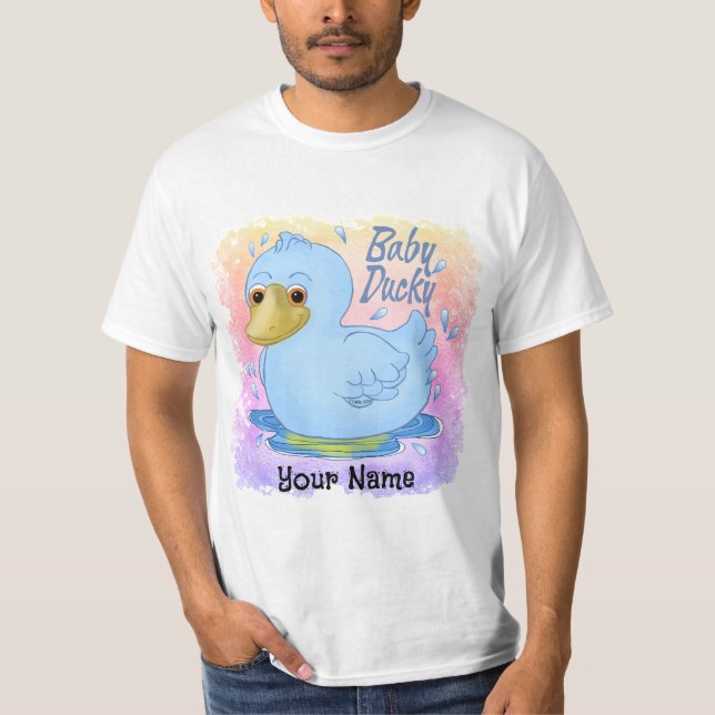 T-shirts Blue Rubber Duck (Devant)