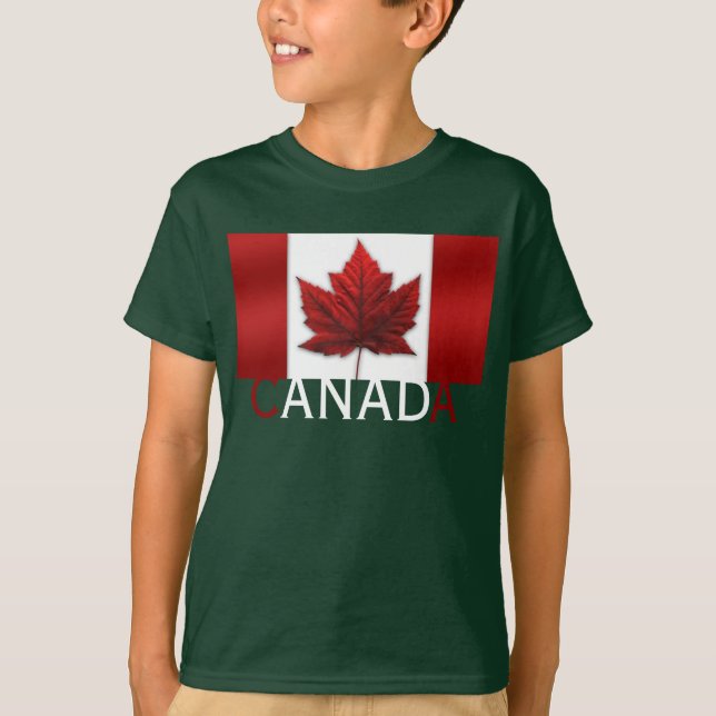 T-shirts Canada Flag Kid's Shirt Canada Souvenir (Devant)