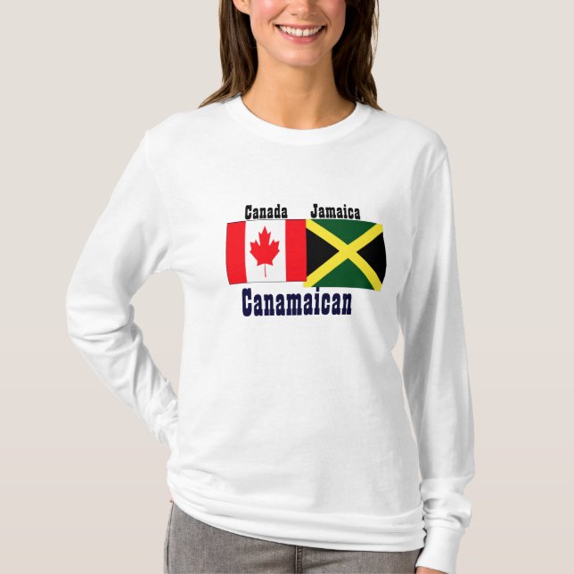 t-shirts canadiens jamaïcains-puissance de deux ra (Devant)