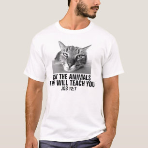 T-shirts chrétien de chat, 12:7 du travail