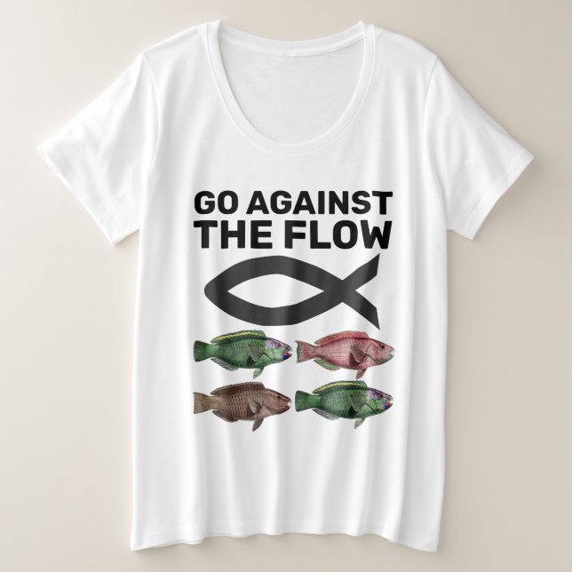 T-shirts CHRÉTIENS CONTRE LES T-shirts FLOW (Design devant)