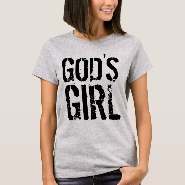 T-shirts chrétiens de la petite fille de DIEU (Devant)
