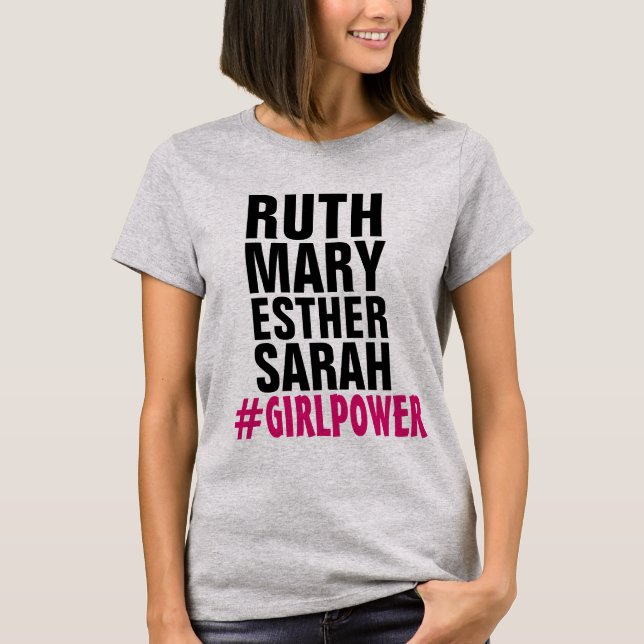 T-shirts CHRISTIAN GIRL POWER (RUTH ESTHER SARAH) (Devant)