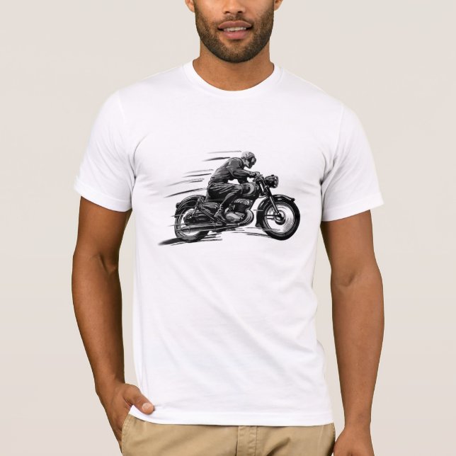 T-SHIRTS CLASSIQUES D'IMAGE DE MOTO (Devant)
