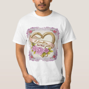 T-shirts Coeur Roses Roses Roses Rose