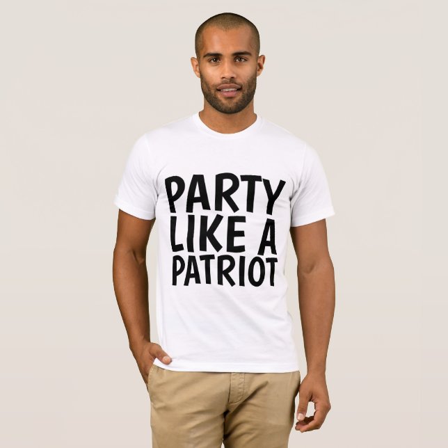 T-shirts conservateurs, PARTI COMME UN PATRIOTE (Devant entier)