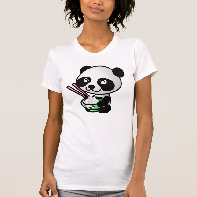 T-shirts Cute Panda Bear (Devant)