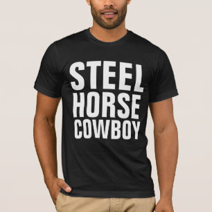 T-shirts CYCLE DE MOTEUR DE COWBOY EN ACIER HORSE