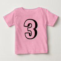 T-shirts d'âge de trois (3) ans pour tout-petit
