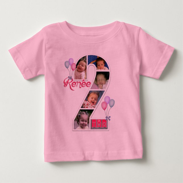 T-shirts d'âge et de nombre de photo (Devant)
