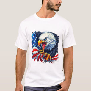 T-shirts d'aigle patriotique - Bold American