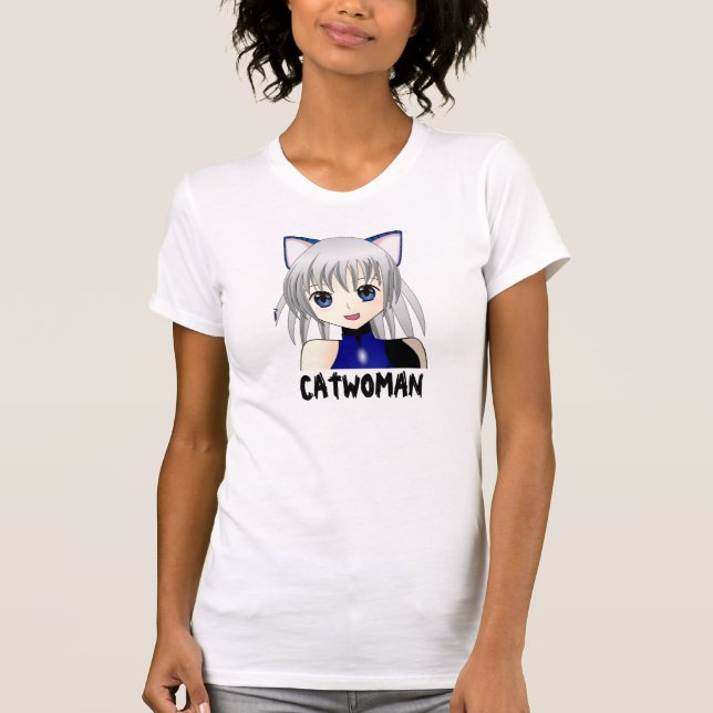 T-shirts d'Anime de Catwoman (Devant)