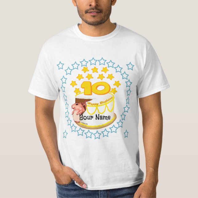 T-shirts d'anniversaire 10th Birthday Party Souris (Devant)