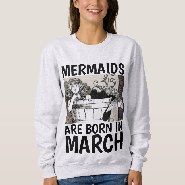 T-shirts d'anniversaire de MARS pour dames, MERMAI (Devant)