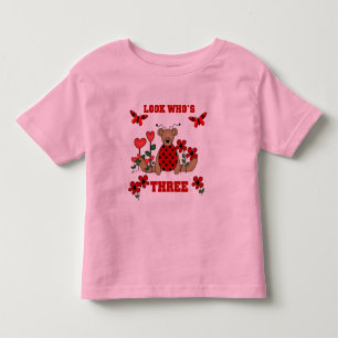 T-shirts d'anniversaire d'ours de coccinelle 3ème