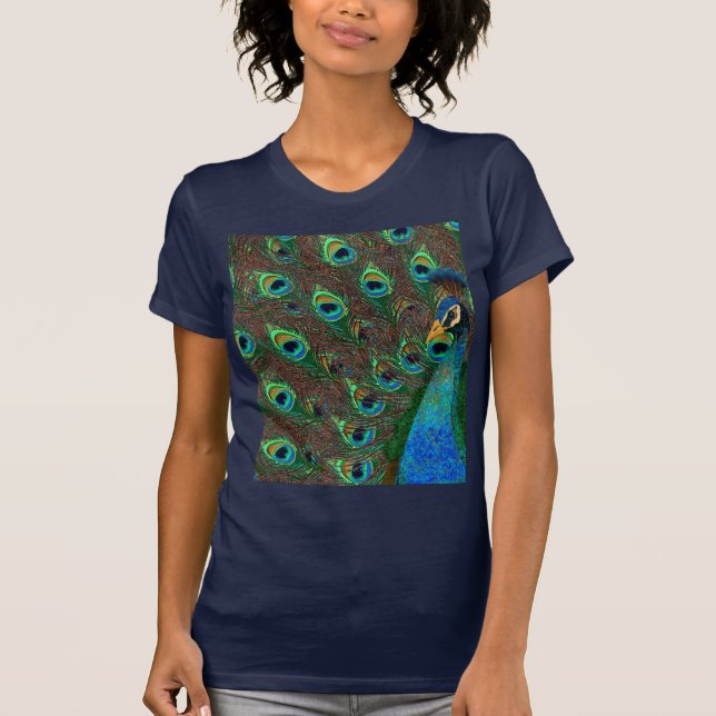 T-shirts d'art de paon (Devant)