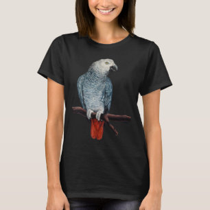 T-shirts d'art féminin African Grey Shirt Parrot