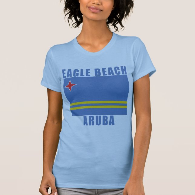 T-shirts d'ARUBA de PLAGE d'EAGLE, cadeaux (Devant)