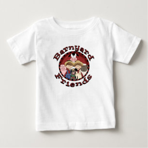 T-shirts de bébé de ferme d'amis de basse-cour