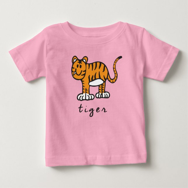 T-shirts de bébé de tigre (avec la base) (Devant)