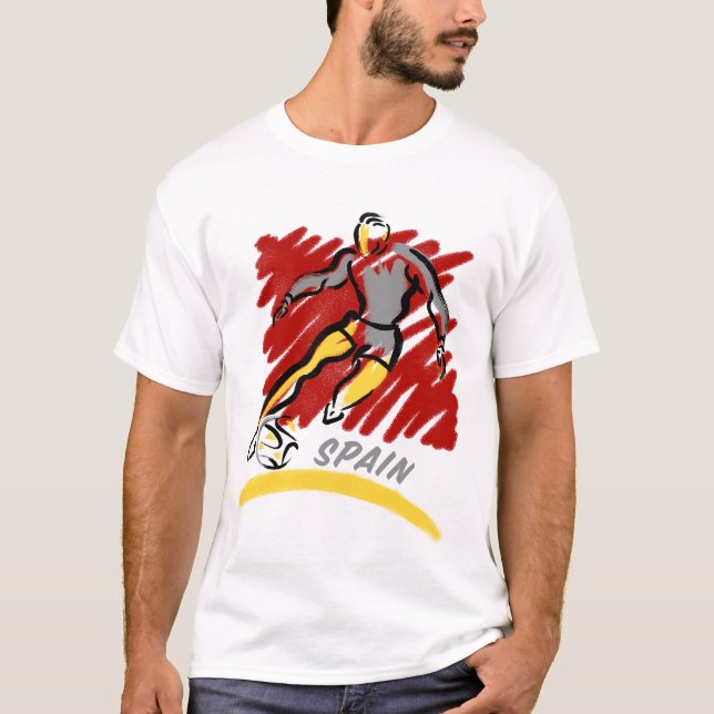 T-shirts de bruissement du football de l'Espagne (Devant)