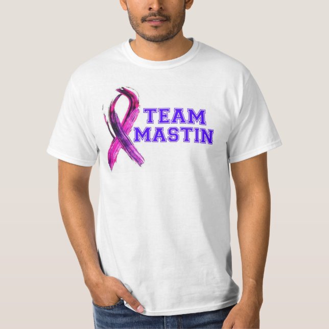 T-shirts de Cancer pancréatique de l'ÉQUIPE MASTIN (Devant)