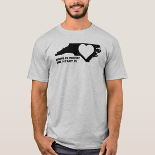 T-shirts de Caroline du Nord, maison loin de l'Éta