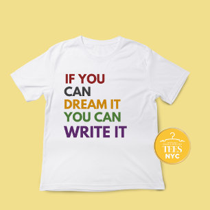 T-shirts de citation de l'écrivain Automne Couleur