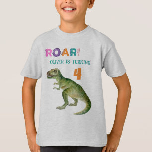 T-shirts de dinosaure personnalisés pour l'invité 