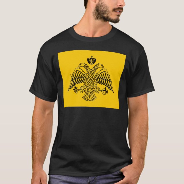 T-shirts de drapeau d'empire bizantin (Devant)
