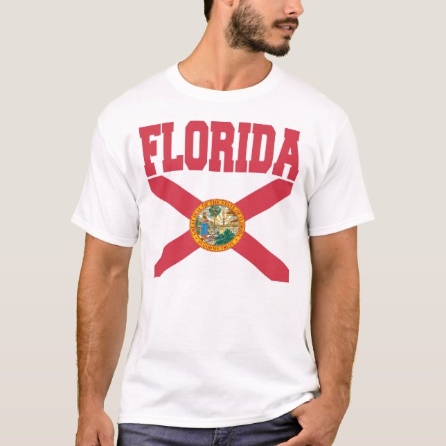 T-shirts de drapeau d'état de la Floride (Devant)