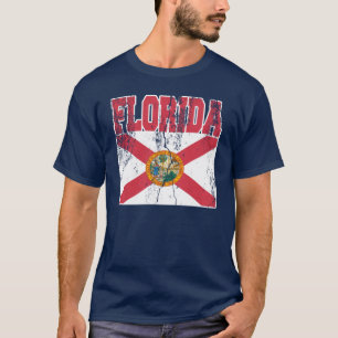 T-shirts de drapeau d'état de la Floride (affligé)