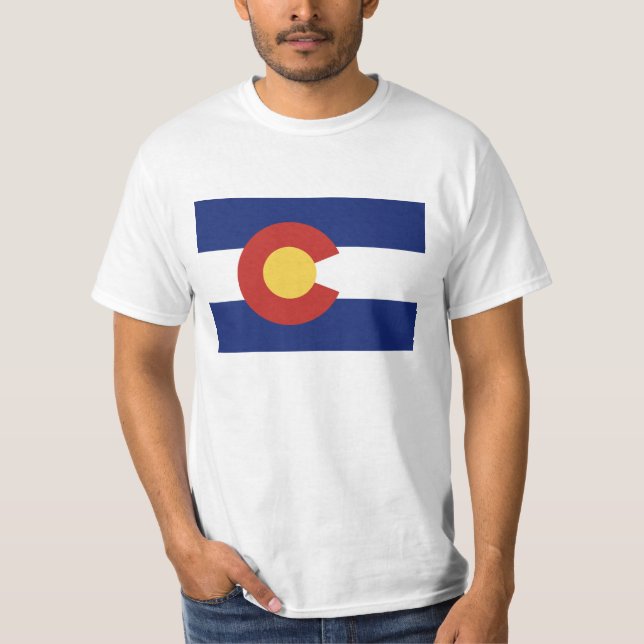 T-shirts de drapeau d'état du Colorado (Devant)