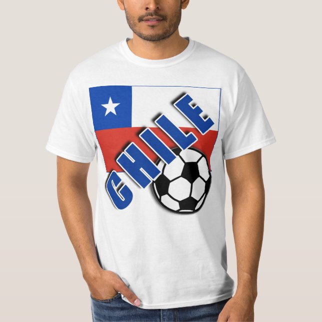T-shirts de fan de foot du monde du CHILI (Devant)