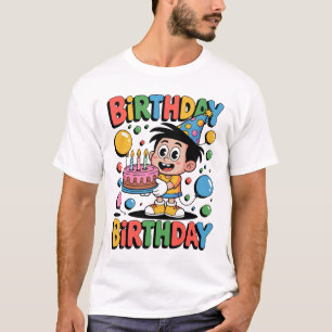 T-shirts de fête nostalgiques pour enfants avec de