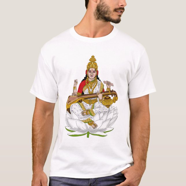 T-Shirts de la déesse Saraswati (Devant)