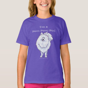 T-shirts de la fillette Pom-Pom-Pom de Poméranie 