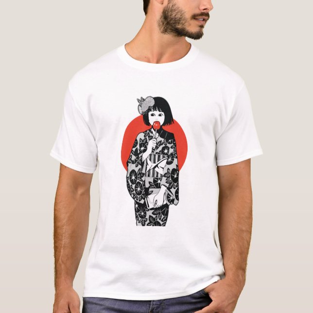 T-shirts de l'artiste japonaise Kawai Kimono Girl  (Devant)