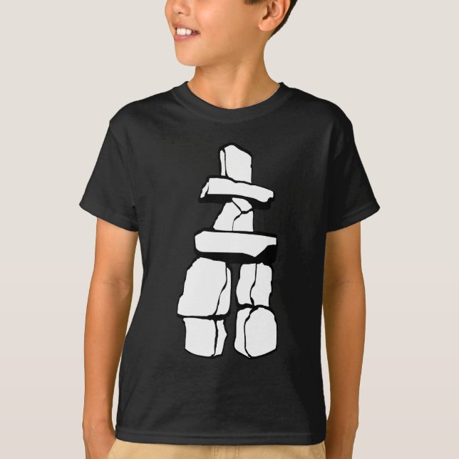 T-shirts de l'enfant Souvenir de Vancouver Inukshu (Devant)