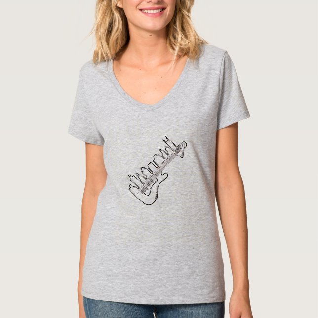 T-shirts "de l'horizon 4theloveofmusic électrique" (Devant)