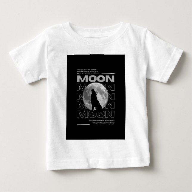 t-shirts de loup de lune nouvelle conception (Devant)
