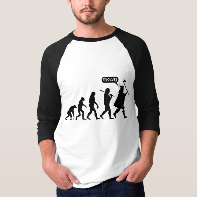T-shirts de lumière d'évolution de Viking (Devant)
