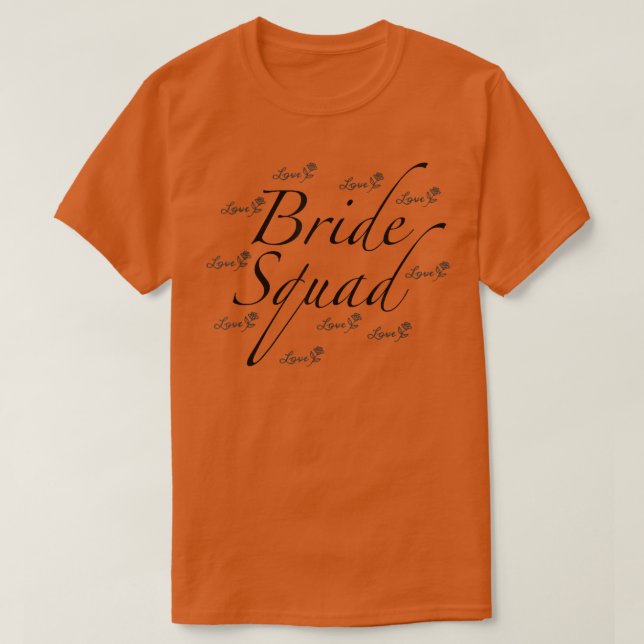 T-shirts de mariage amour de la brigade de mariée  (Design devant)